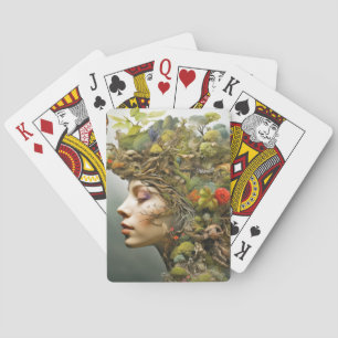 Göttin der Natur Mystische ätherische Fantasiewelt Spielkarten
