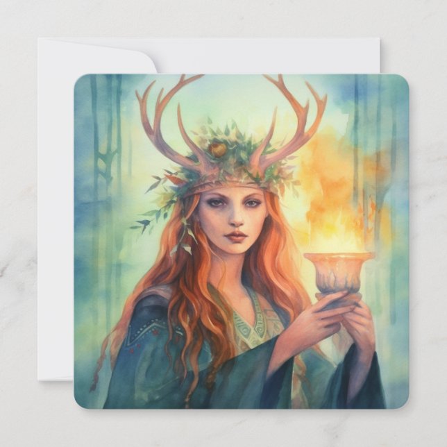 Göttin der Sommersolstice Karte (Vorderseite)