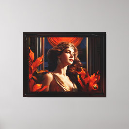 Göttin der Sonne Art Deco Romantischer Glamour Leinwanddruck
