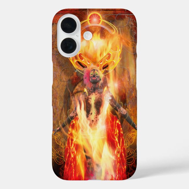 Göttin des Feuers PELE iPhone 16 Hülle (Rückseite)