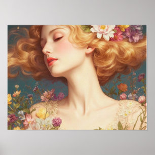 „Göttin des Lichts – Flüstern der Blüten“ Poster
