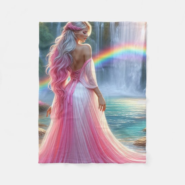 Göttin des Regenbogenwals Fleecedecke (Vorderseite)