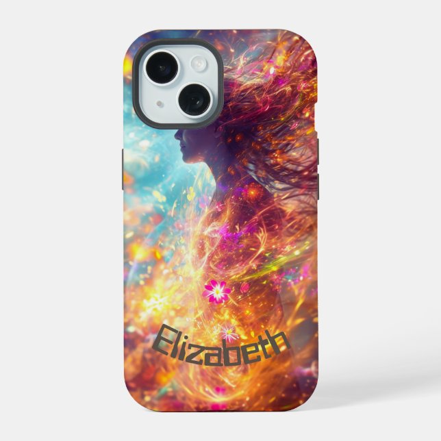 Göttin des Universums iPhone 15 Hülle (Rückseite)
