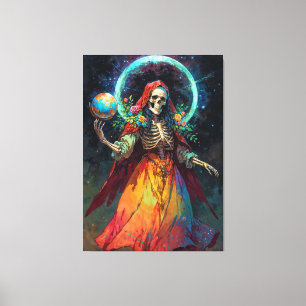 Göttin des Unvermeidlichen Santa Muerte Leinwanddruck
