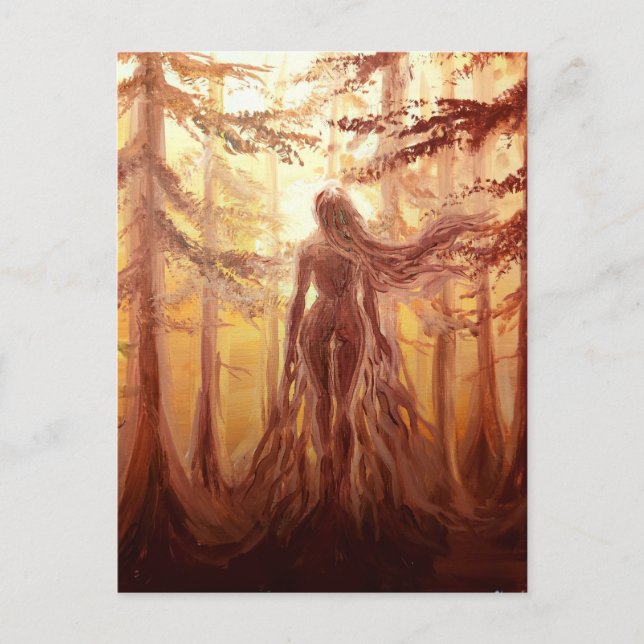 Göttin des Waldes Postkarte (Vorderseite)