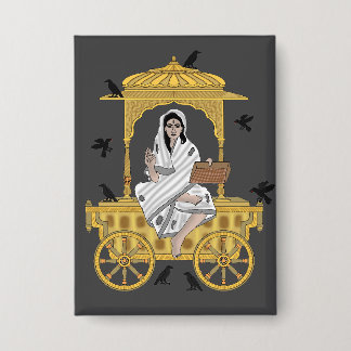 Göttin Dhumavati Knopf Button