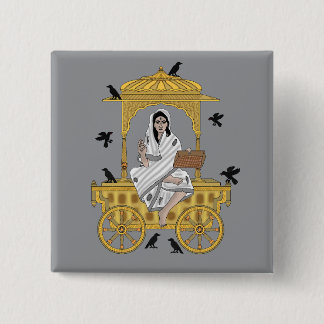 Göttin Dhumavati Knopf Button
