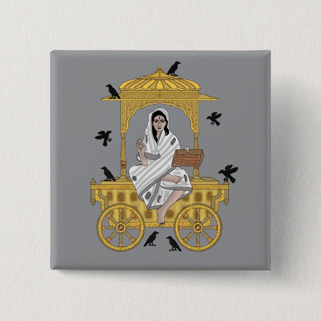 Göttin Dhumavati Knopf Button (Vorderseite)
