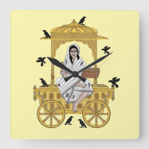 Göttin Dhumavati Wanduhr