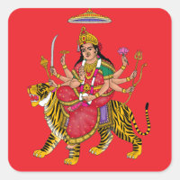 Göttin Durga Aufkleber
