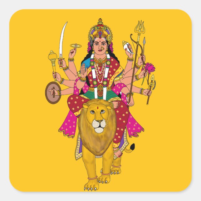 Göttin Durga Aufkleber – Göttlicher Hindu-Devi-Spi (Vorderseite)