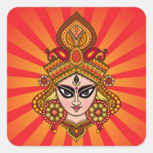 Göttin Durga Gesicht Aufkleber