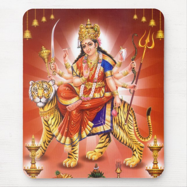 Göttin Durga (hindische Göttin) Mousepad (Vorne)