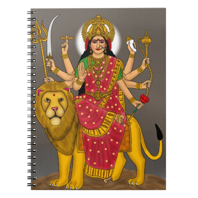 Göttin Durga Notizbuch Notizblock (Vorderseite)
