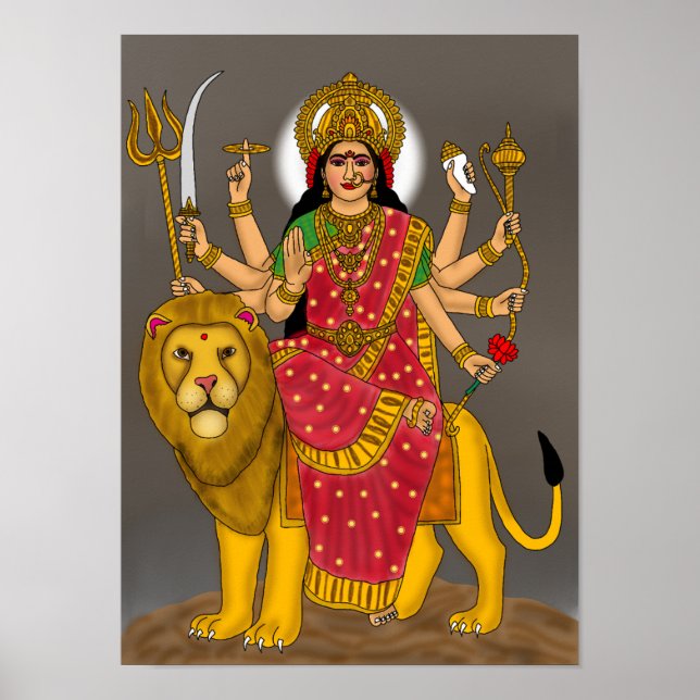 Göttin Durga Poster (Vorne)