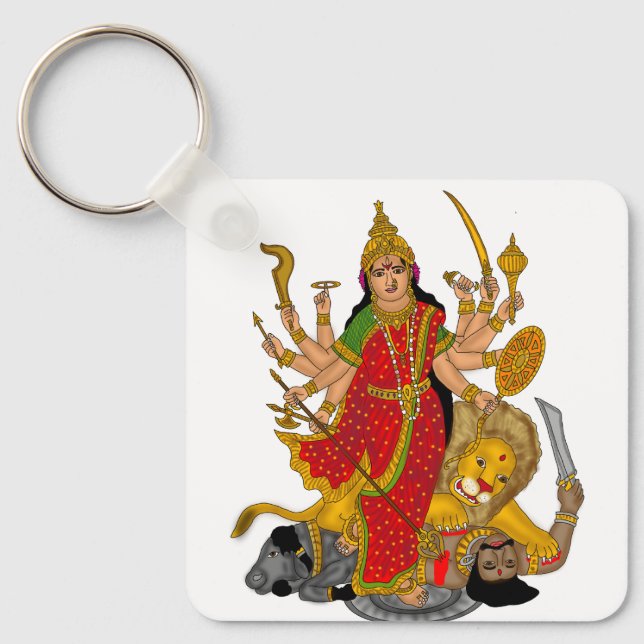 Göttin Durga Schlüsselanhänger (Vorderseite)