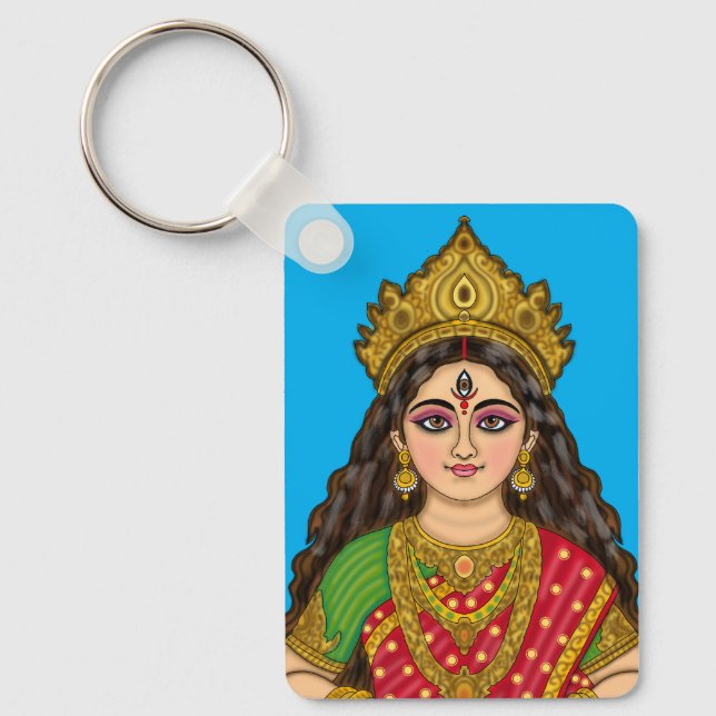 Göttin Durga Schlüsselanhänger (Vorderseite)