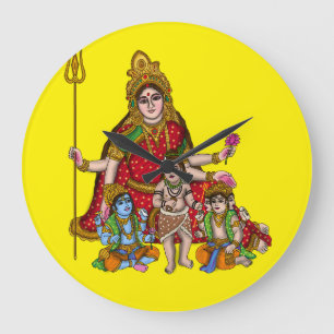Göttin Durga Wanduhr
