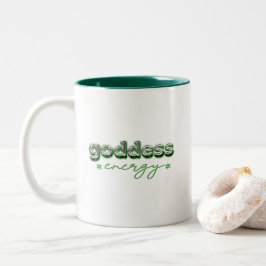 Göttin Energie (grün) Zweifarbige Tasse