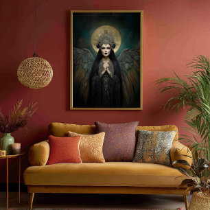 Göttin Ereshkigal Druck: Gothic Dark Art Nouveau Poster