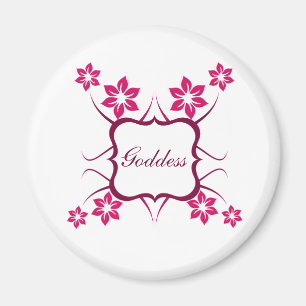 Göttin Floral Magnet, Magenta Magnet