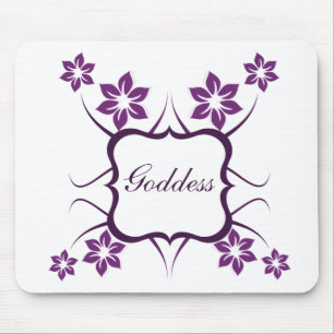 Göttin florale Mousepad, dunkel Lila Mousepad