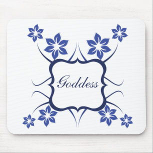 Göttin florale Mousepad, lebhaft blau Mousepad