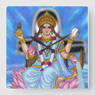 Göttin Ganga Göttliche Hindu-Göttin Wanduhr