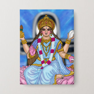 Göttin Ganga Hindu-Gottheit Knopf Button