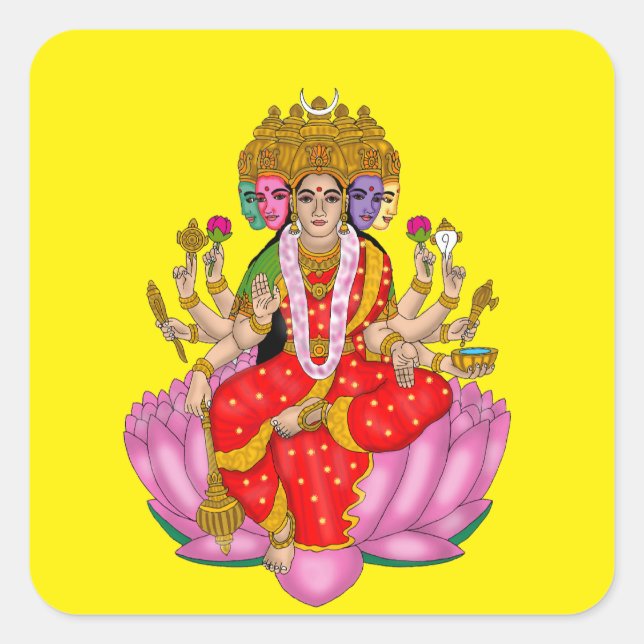 Göttin Gayatri Aufkleber (Vorderseite)
