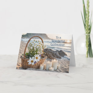 Göttin Glückliche Mutter Gottes mit Kerzen Karte