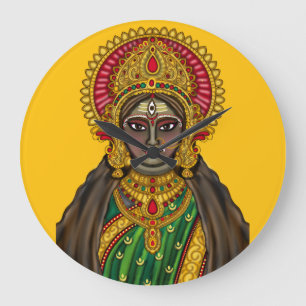 Göttin Kali Gesicht Wanduhr