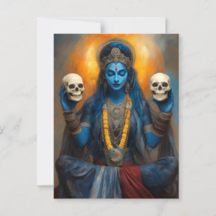 Göttin Kali Ma in Meditation Moderne Fantasie Postkarte