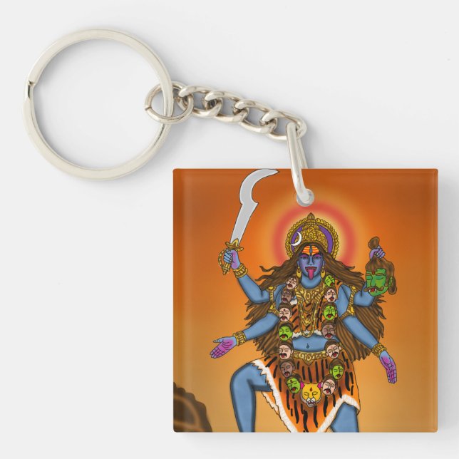 Göttin Kali Schlüsselanhänger (Vorderseite)