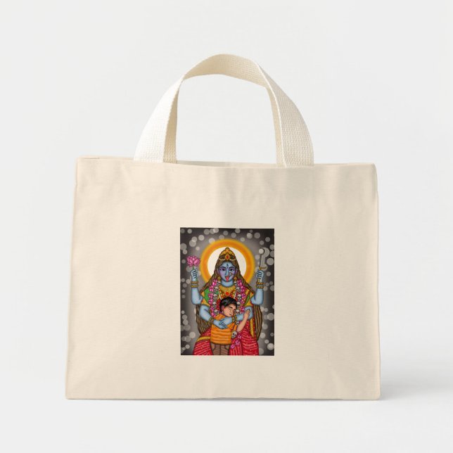 Göttin Kali-Tasche Mini Stoffbeutel (Vorne)