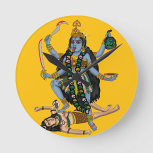 Göttin Kali Wanduhr