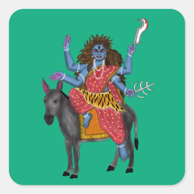 Göttin Kalratri Aufkleber (Vorderseite)