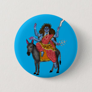 Göttin Kalratri Knopf Button