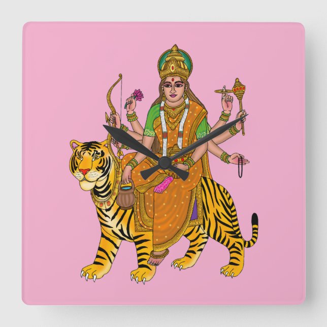 Göttin Kushmanda Wanduhr (Vorderseite)