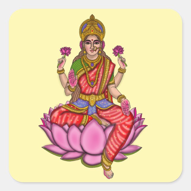 Göttin Lakshmi Aufkleber (Vorderseite)