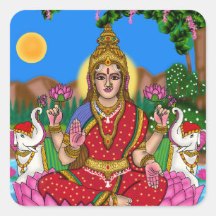 Göttin Lakshmi Aufkleber
