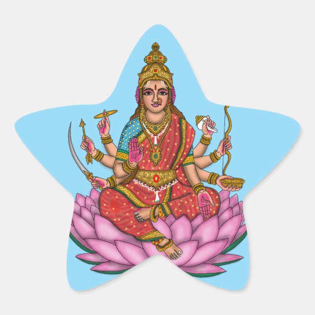 Göttin Lakshmi Aufkleber (Vorderseite)