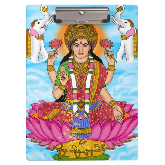 Göttin Lakshmi Clipboard Klemmbrett (Vorderseite)