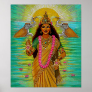 Göttin Lakshmi Plakat