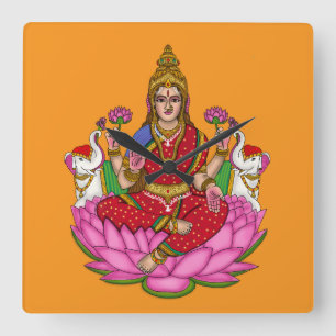 Göttin Lakshmi Wanduhr