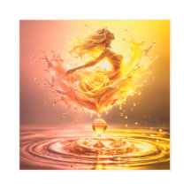 Göttin Liquid Rose Surrealer Metallkunstgegenstand