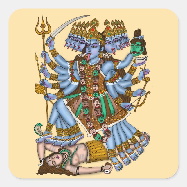 Göttin Mahakali Aufkleber (Vorderseite)