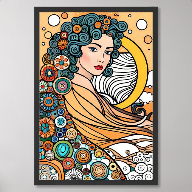 Göttin Malerin Diversity Ozeankreatur Poster (goddess painting creator diversity ocean creature)