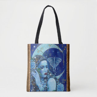 Göttin Mond Kunst von Renee Lavoie Tote Tasche