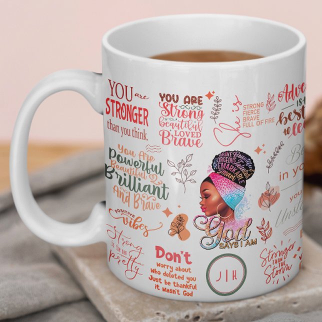 Göttin | Motivierend Afrikanische Amerikanerin Kaffeetasse (Von Creator hochgeladen)